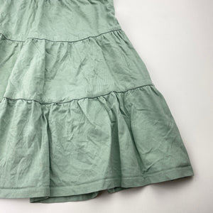 Girls Target, green cotton skirt, elasticated, L: 39cm, EUC, size 14,  