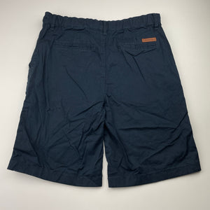 Boys Country Road, navy stretch cotton chino shorts, adjustable, EUC, size 14,  