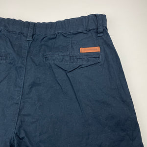 Boys Country Road, navy stretch cotton chino shorts, adjustable, EUC, size 14,  