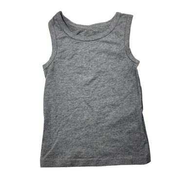 Boys Brilliant Basics, grey stretchy singlet top, EUC, size 2-3,  