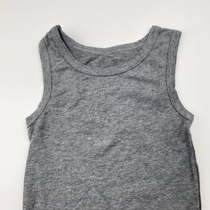 Boys Brilliant Basics, grey stretchy singlet top, EUC, size 2-3,  