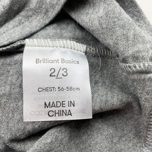 Boys Brilliant Basics, grey stretchy singlet top, EUC, size 2-3,  