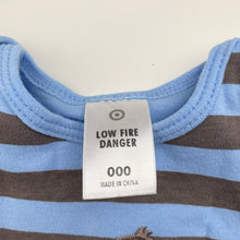Load image into Gallery viewer, Boys Target, striped cotton romper, monkey, GUC, size 000,  
