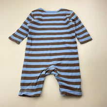 Load image into Gallery viewer, Boys Target, striped cotton romper, monkey, GUC, size 000,  