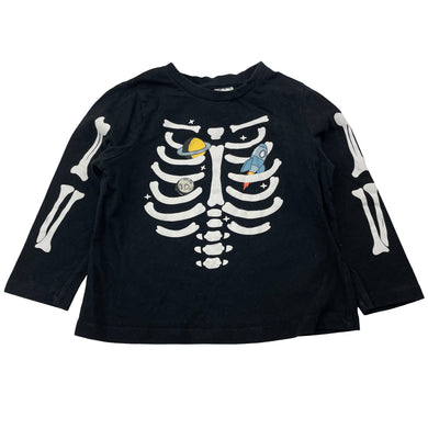 Boys Brilliant Basics, stretchy pyjama top, skeleton, GUC, size 2,  