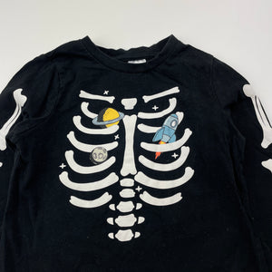Boys Brilliant Basics, stretchy pyjama top, skeleton, GUC, size 2,  
