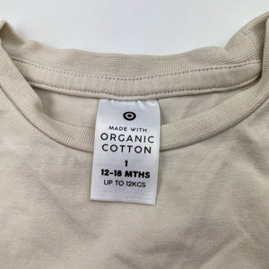 Unisex Target, organic cotton blend long sleeve tee / top, EUC, size 1,  