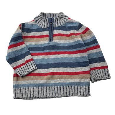 Boys Sprout, knitted cotton sweater / jumper, GUC, size 1,  