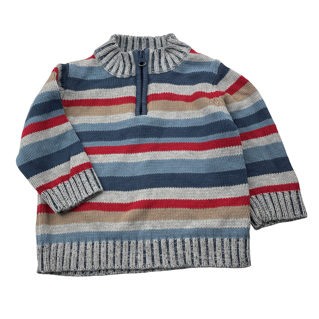 Boys Sprout, knitted cotton sweater / jumper, GUC, size 1,  