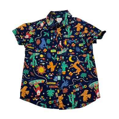 Boys Big W, Christmas cotton short sleeve shirt, EUC, size 1,  