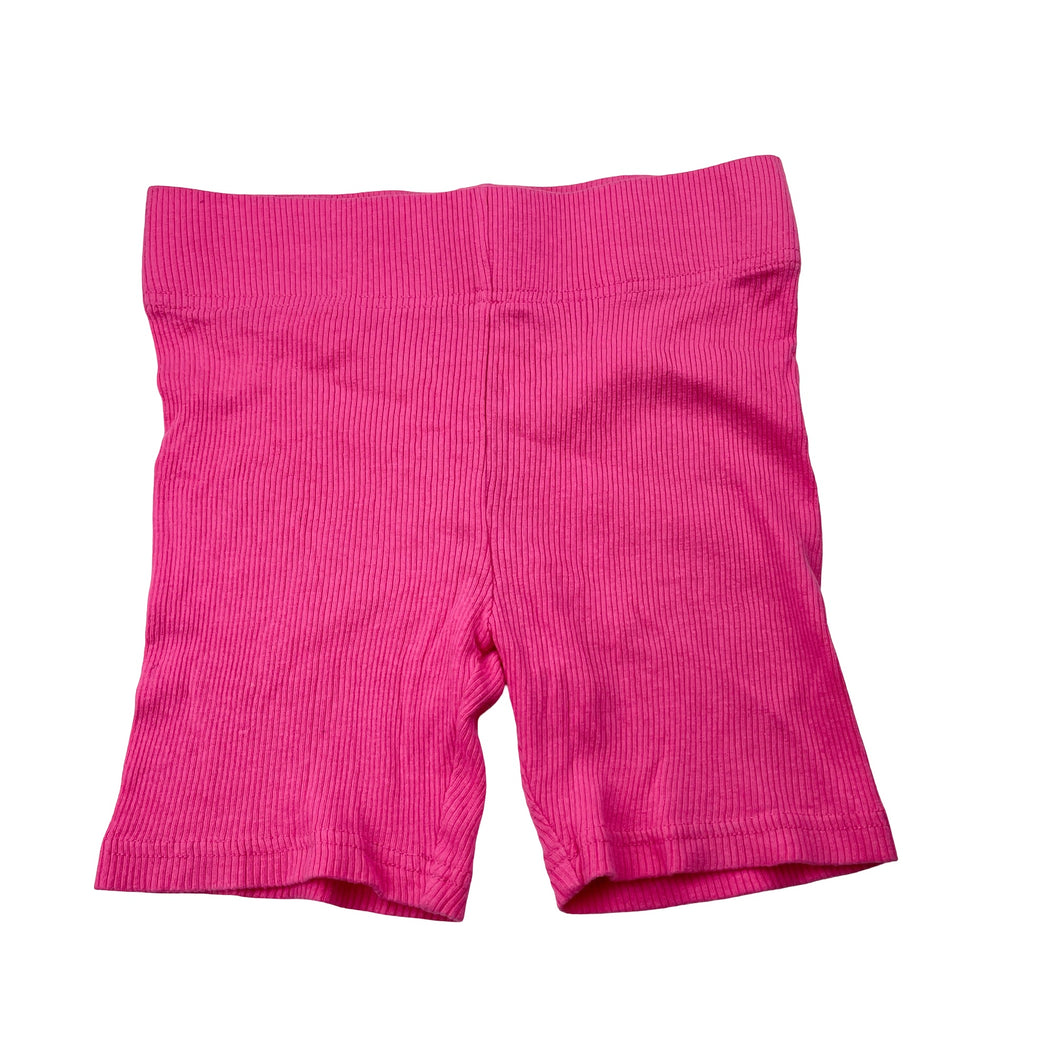 Girls Anko, pink ribbed bike shorts, EUC, size 10,  