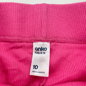 Girls Anko, pink ribbed bike shorts, EUC, size 10,  