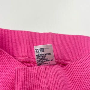 Girls Anko, pink ribbed bike shorts, EUC, size 10,  