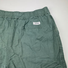 Load image into Gallery viewer, Boys Country Road, green cotton / linen shorts, elasticated, GUC, size 14,  