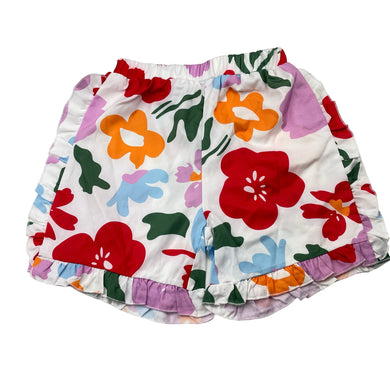 Girls lightweight, colourful floral shorts, elasticated, EUC, size 5,  