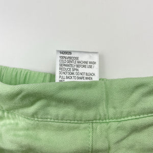 Girls Mango, green viscose shorts, elasticated, GUC, size 3,  