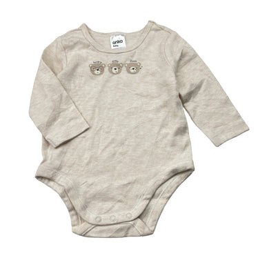 Unisex Anko, soft cotton bodysuit / romper, EUC, size 000,  