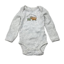 Load image into Gallery viewer, Unisex Carter&#39;s, grey marle cotton bodysuit / romper, EUC, size 0000,  