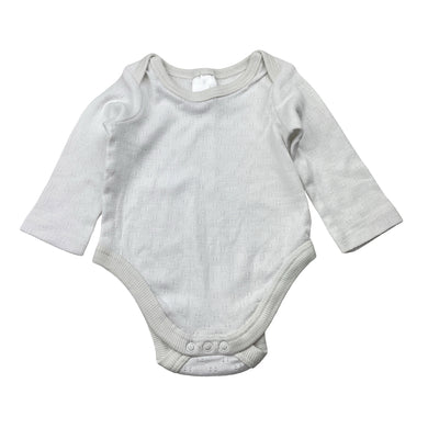 Unisex Target, pointelle cotton bodysuit / romper, EUC, size 0000,  