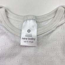 Load image into Gallery viewer, Unisex Target, pointelle cotton bodysuit / romper, EUC, size 0000,  