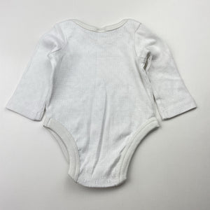 Unisex Target, pointelle cotton bodysuit / romper, EUC, size 0000,  