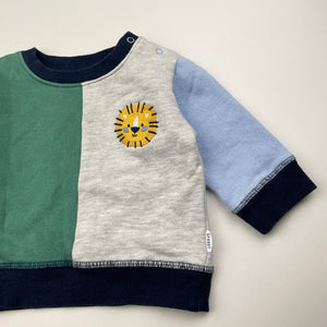 Boys Sprout, fleece-lined sweater / jumper, lion, EUC, size 000,  