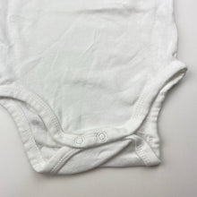 Load image into Gallery viewer, Unisex Dymples, white cotton bodysuit / romper, GUC, size 00,  