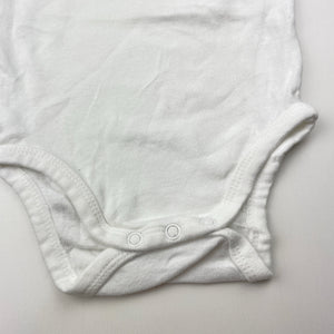 Unisex Dymples, white cotton bodysuit / romper, GUC, size 00,  