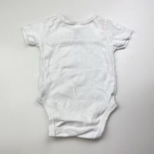 Load image into Gallery viewer, Unisex Dymples, white cotton bodysuit / romper, GUC, size 00,  
