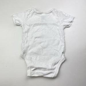 Unisex Dymples, white cotton bodysuit / romper, GUC, size 00,  