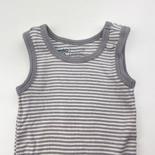 Load image into Gallery viewer, Unisex Anko, grey stripe cotton singlet top, GUC, size 000,  
