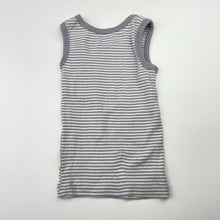 Load image into Gallery viewer, Unisex Anko, grey stripe cotton singlet top, GUC, size 000,  