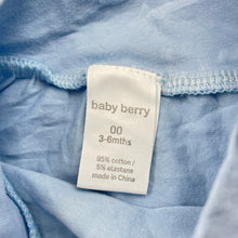 Load image into Gallery viewer, Unisex Baby Berry, blue stretchy nappy cover, EUC, size 00,  