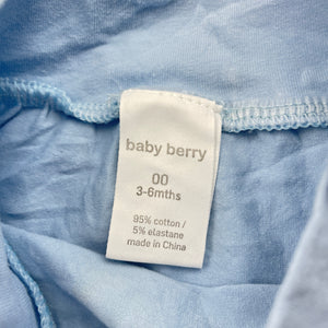 Unisex Baby Berry, blue stretchy nappy cover, EUC, size 00,  