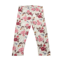 Load image into Gallery viewer, Girls H&amp;M, floral leggings / bottoms, elasticated, GUC, size 1-2,  
