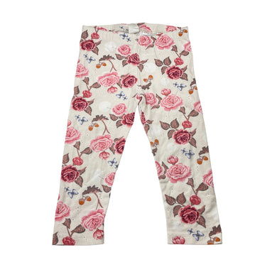 Girls H&M, floral leggings / bottoms, elasticated, GUC, size 1-2,  