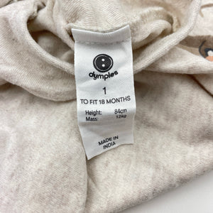 Unisex Dymples, organic cotton romper, GUC, size 1,  
