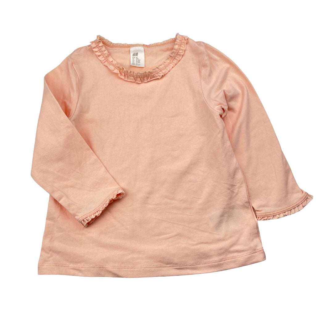 Girls H&M, stretchy long sleeve tee / top, EUC, size 1-2,  