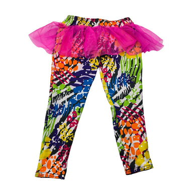 Girls WEISSMANN, colourful dance leggings / pants, EUC, size 4-5,  