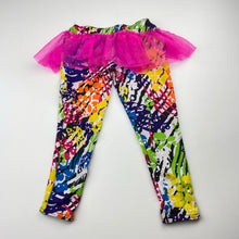 Load image into Gallery viewer, Girls WEISSMANN, colourful dance leggings / pants, EUC, size 4-5,  
