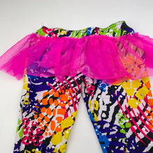 Load image into Gallery viewer, Girls WEISSMANN, colourful dance leggings / pants, EUC, size 4-5,  