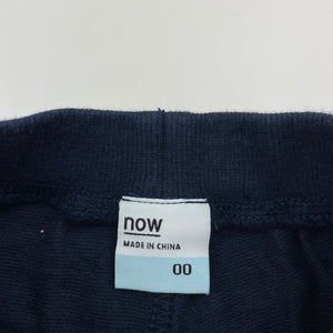 Boys NOW, vintage navy cotton pants / bottoms, elasticated, GUC, size 00,  