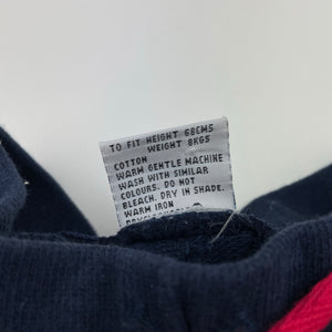 Boys NOW, vintage navy cotton pants / bottoms, elasticated, GUC, size 00,  