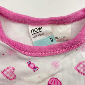 Girls NOW, cotton bodysuit / romper, GUC, size 0,  