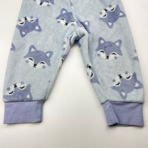 Unisex Baby Berry, fleece winter pyjama pants, foxes, FUC, size 1,  