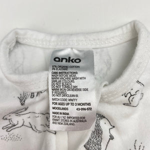 Unisex Anko, lightweight organic cotton swaddle sleeping bag, EUC, size 0000-000,  