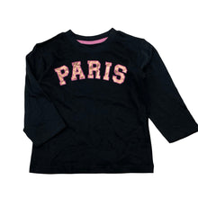 Load image into Gallery viewer, Girls Mango, black cotton long sleeve tee / top, EUC, size 2,  
