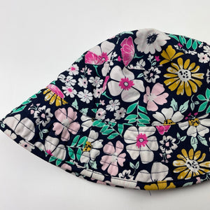 Girls Wavezone, reversible floral swim hat, GUC, size 6-8,  