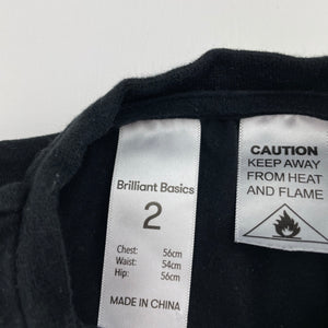 Boys Brilliant Basics, long sleeve pyjama top, skeleton, EUC, size 2,  