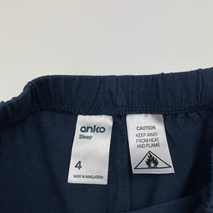 Boys Anko, soft feel pyjama shorts, elasticated, EUC, size 4,  